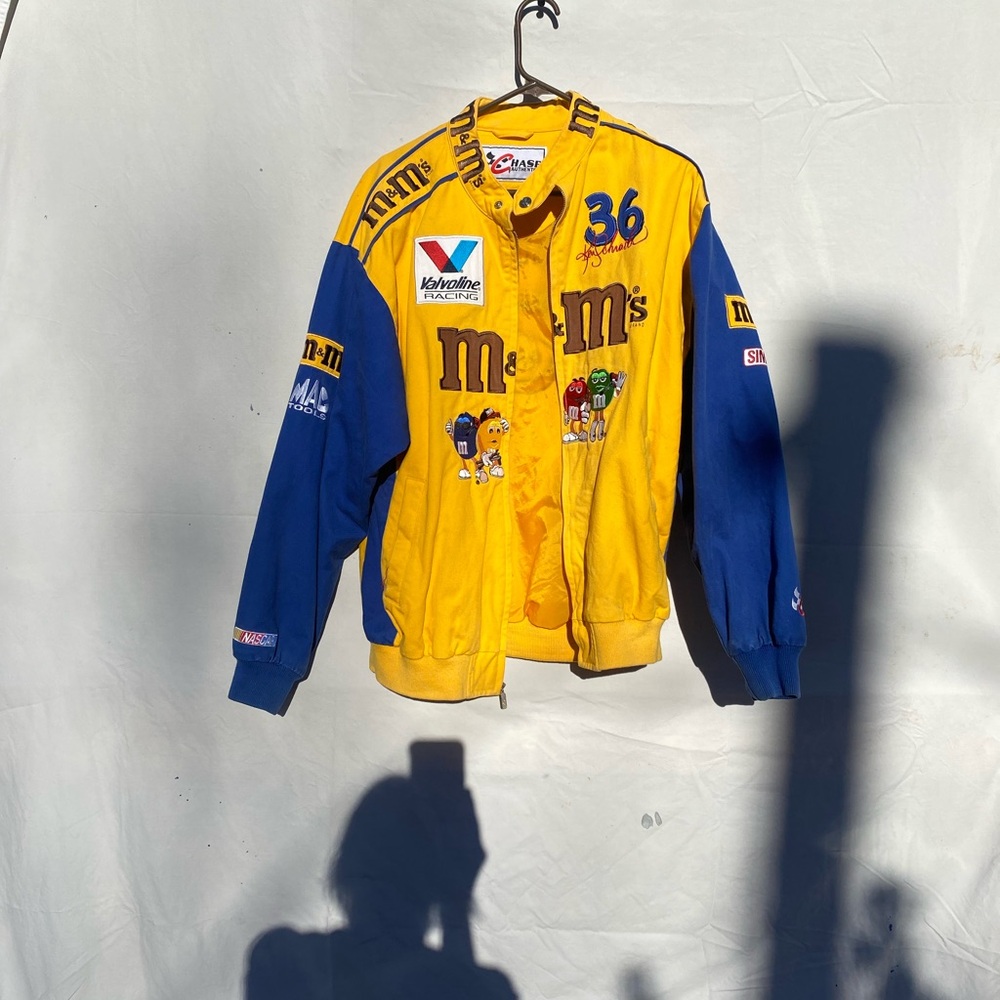 Chase Authentics vintage Yellow and Blue M&M's Jacket